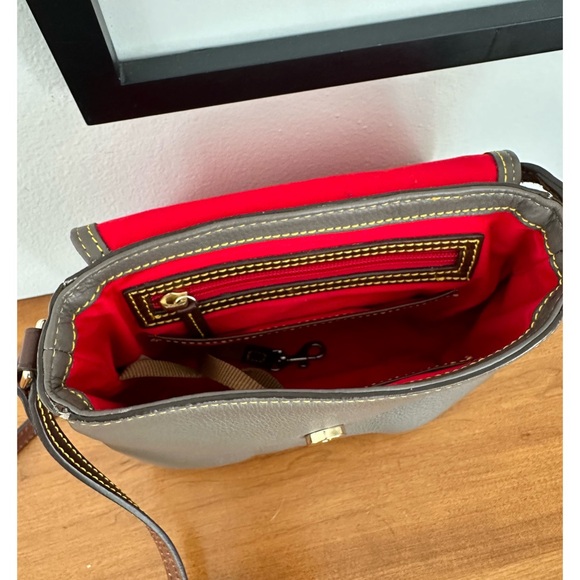 Dooney & Bourke Gray Leather Crossbody Bag - Picture 7 of 8